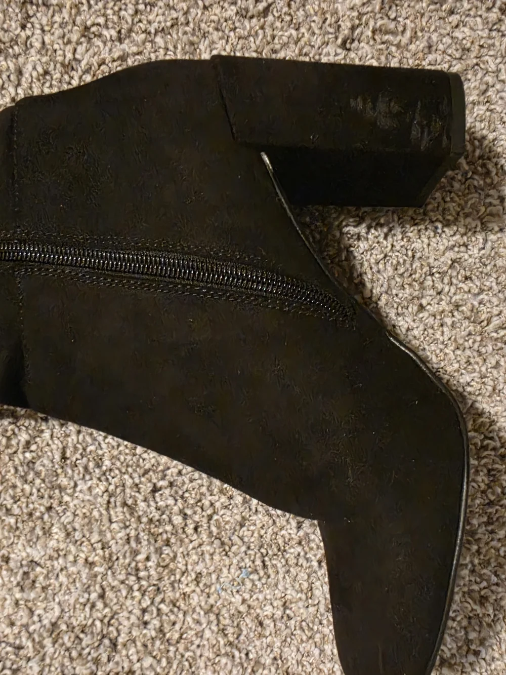 Chinese Laundry Black Suede Over-the-Knee Block Heel Boots